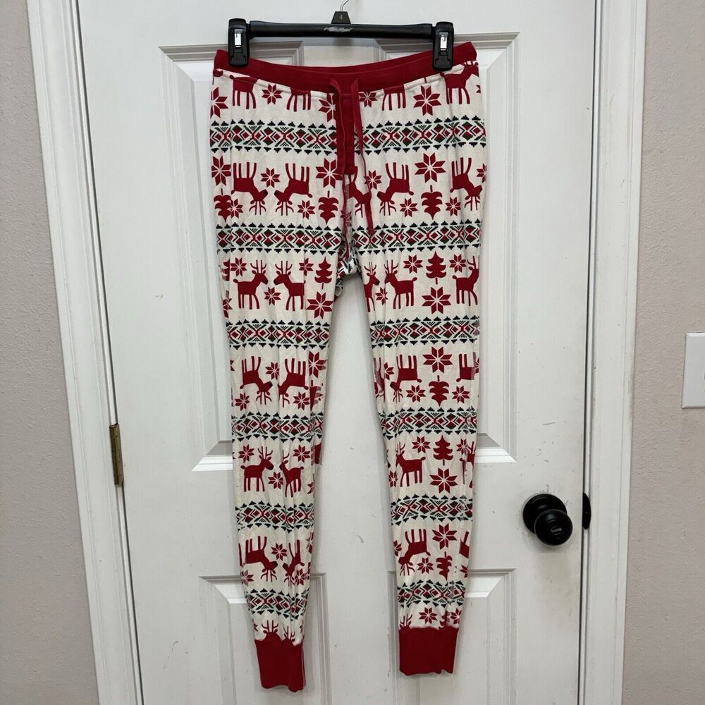 Hanna Andersson Adult S Pajamas Long Johns Pants Christmas Reindeer Dear Deer